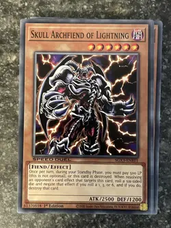 Skull Archfiend of Lightning Speed Duel GX: DOS Yugioh #SGX3-ENE01 - Image 1