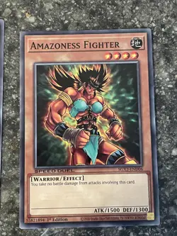 Amazoness Fighter Speed Duel GX: Duelists of Shadows Yugioh #SGX3-END06a a - Image 1