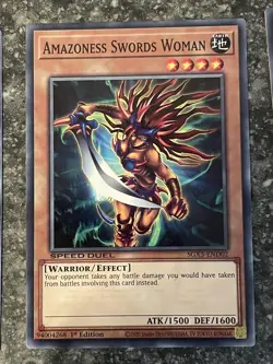 Amazoness Swords Woman Speed Duel GX: Duelists of Shadows Yugioh #SGX3-END02 - Image 1