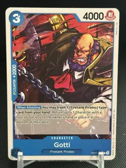 One Piece A Fist of Divine Speed Release Event Card Gotti OP11-050 C - Image 1