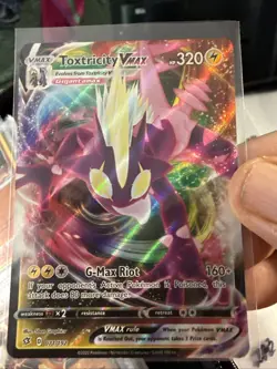 Pokemon TCG Card SWSH Rebel Clash Ultra Rare Holo Toxtricity VMax 071/192 R217 - Image 1