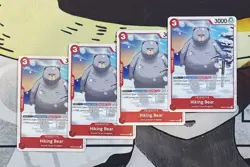 One Piece Card Game Hiking Bear OP08-010 English Playset X4! - Image 1