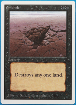 Sinkhole Unlimited NM Black Common MAGIC GATHERING CARD (ID# 499390) ABUGames - Image 1