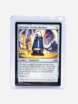 MTG Strength-Testing Hammer Unfinity FOIL #193/244 Uncommon UNF NM/M - Image 1