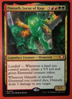 MTG, EDGE OF ETERNITIES * OMNATH, LOCUS OF RAGE* #0123, MYTHIC, REGULAR EOC. - Image 1