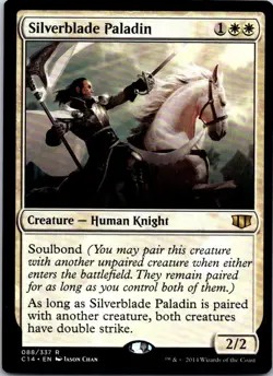 Silverblade Paladin - 88 - Commander 2014 - Magic MTG - LP - Image 1