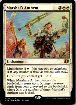 Marshal's Anthem - 77 - Commander 2014 - Magic MTG - LP - Image 1