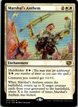 Marshal's Anthem - 77 - Commander 2014 - Magic MTG - LP - Image 1