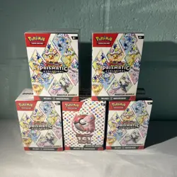 Pokemon (4) Prismatic Evo Booster Bundles and (1) 151 Booster bundle lot of (5) - Image 1