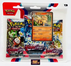 Pokemon Scarlet & Violet Base Set Arcanine 3-Pack Blister - Image 1