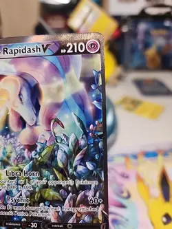 Pokemon TCG Galarian Rapidash V 168/198 Chilling Reign - Miscut - Image 3