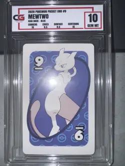 CG 10 - 2019 Pokemon Uno Mewtwo 9 Sword Shield Japanese Graded - Asia Back - Image 1