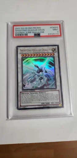 YuGiOh! Shonen Jump Shooting Quasar Dragon JUMP-EN055 Ultra Rare Card psa 9 - Image 1