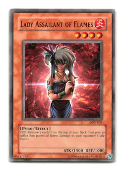 Lady Assailant of Flames - LON-035 - YuGiOh-LP - Image 1