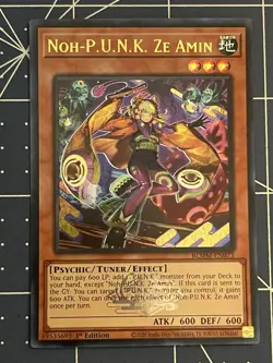 Yugioh Noh-P.U.N.K. Ze Amin BLMM-EN073 Ultra Rare 1st Edition NM - Image 1