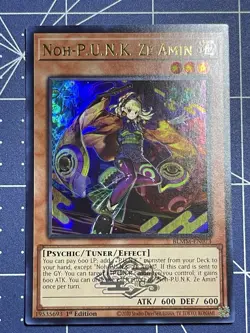 Yugioh Noh-P.U.N.K. Ze Amin BLMM-EN073 Ultra Rare 1st Edition NM - Image 2