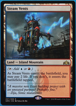 Steam Vents Guilds of Ravnica NM Land Rare MAGIC MTG CARD (ID# 499410) ABUGames - Image 1