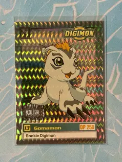 TCG DIGIMON Rookie GOMAMON 13 Exclusive Foil DP 250 Trading Card 1999 - Image 1
