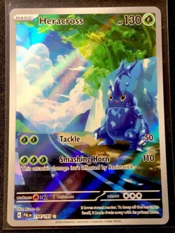 2023 Basic Heracross Pokemon Paldea Evolved Illustration! Rare 194/193! ENN Card - Image 1