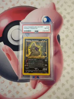 2002 Pokemon Neo Destiny Shining Tyranitar Card PSA 8 NM-MT 113/105 - Image 1
