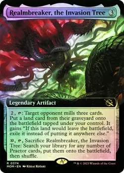 x4 NM+ FOIL MTG Realmbreaker, the Invasion Tree Extended Art MOM #372 Magic Card - Image 1