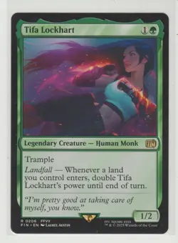 Tifa Lockhart Rare MtG Card FIN 206 Final Fantasy - Image 1