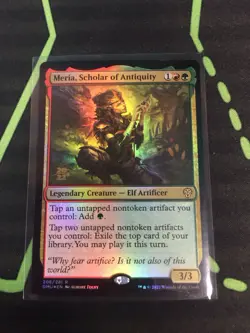 MTG Magic The Gathering Moira, Scholar Of Antiquity Foil Rare Prerelease Promo - Image 1