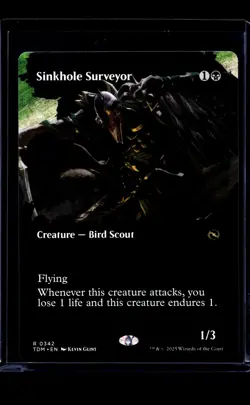 MTG Magic The Gathering TDM Tarkir Dragonstorm Borderless #342 Sinkhole Surveyor - Image 1