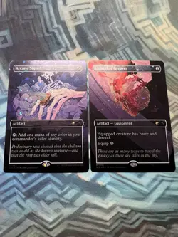 MTG Galaxy Foil Arcane Signet & Lightning Greaves Both NM Unplayed SLD Wormhole - Image 1