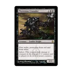 WOTC MtG Mirrodin Besieged Phyrexian Crusader (R) EX - Image 1