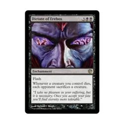 WOTC MTG Journey into Nyx Dictate of Erebos (R) EX - Image 1