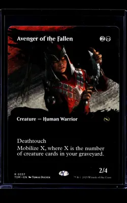 MTG Magic The Gathering Tarkir Dragonstorm Borderless #337 Avenger of the Fallen - Image 1