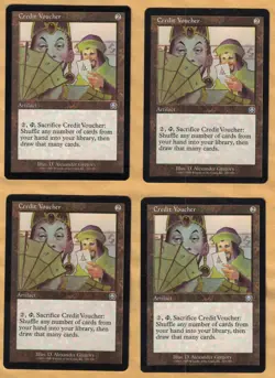 4x Credit Voucher (Mercadian Masques, Uncommon, English, 1999) MTG 4 - Image 1