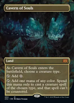 MTG English Cavern of Souls (Borderless) NM Foil Double Masters 2022 - Image 1