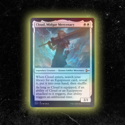 FOIL - Cloud, Midgar Mercenary - Custom Magic: The Gathering Card - High-Quality - Image 1