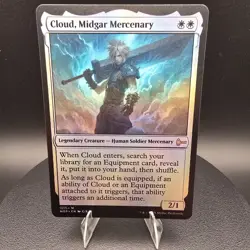 FOIL - Cloud, Midgar Mercenary - Custom Magic: The Gathering Card - High-Quality - Image 2