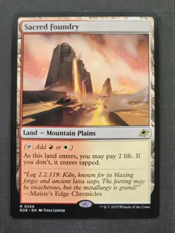 MTG Sacred Foundry, NM-Mint, (EOE #0256) Regular - Image 1
