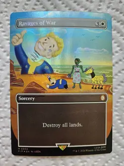 Ravages of War Borderless Foil MTG Fallout PIP 354 NM Unplayed - Image 1