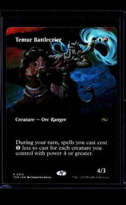 MTG Magic The Gathering TDM Tarkir Dragonstorm Borderless #372 Temur Battlecrier - Image 1