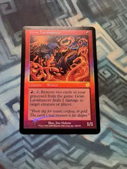 MTG Foil Grim Lavamancer NM-/EX+ Torment - Image 1