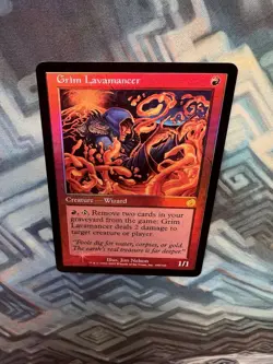 MTG Foil Grim Lavamancer NM-/EX+ Torment - Image 4