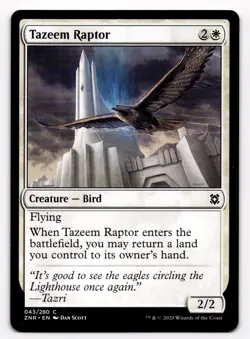 MTG Magic the Gathering Tazeem Raptor (43/280) Zendikar Rising - Image 1