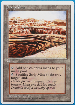 Strip Mine 4th Edition NM Land Uncommon MAGIC MTG CARD (ID# 499425) ABUGames - Image 1