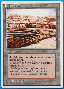 Strip Mine 4th Edition NM Land Uncommon MAGIC MTG CARD (ID# 499422) ABUGames - Image 1