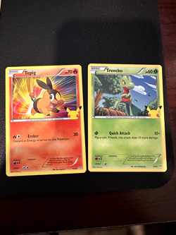 Pokemon McDonalds 25th Anniversary Promo Cards Non-Holo Treecko / Tepig - Image 1