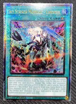 Yugioh Sky Striker Mobilize - Linkage! Quarter Century Secret Rare QCR NEAR MINT - Image 1