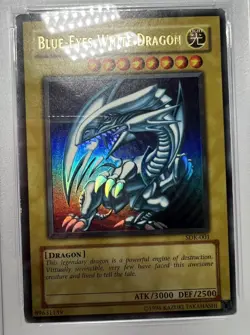 Yugioh Blue-Eyes White Dragon SDK-001 Ultra Rare PSA 2 - Great Front Bad Back - Image 3