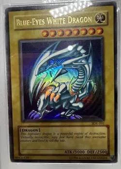 Yugioh Blue-Eyes White Dragon SDK-001 Ultra Rare PSA 2 - Great Front Bad Back - Image 4