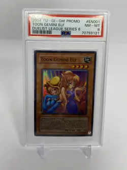 PSA 8 2004 Yugioh Toon Gemini Elf Super Rare Duelist League DL6 - Image 1