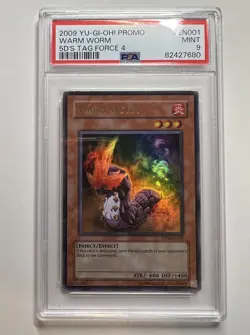 2009 Yugioh Warm Worm TF04-EN001 Ultra Rare PSA 9 Mint - Image 1